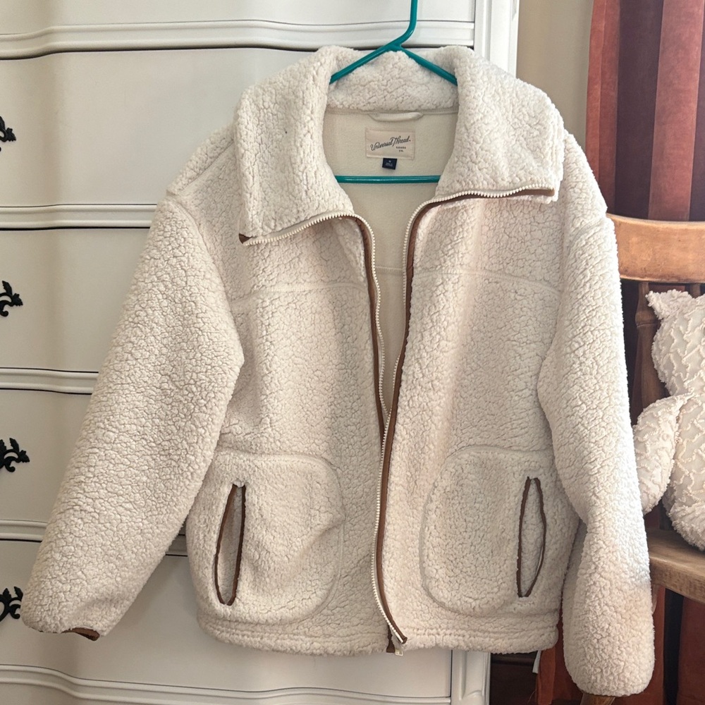 Universal Thread Cream and Brown Sherpa Jacket